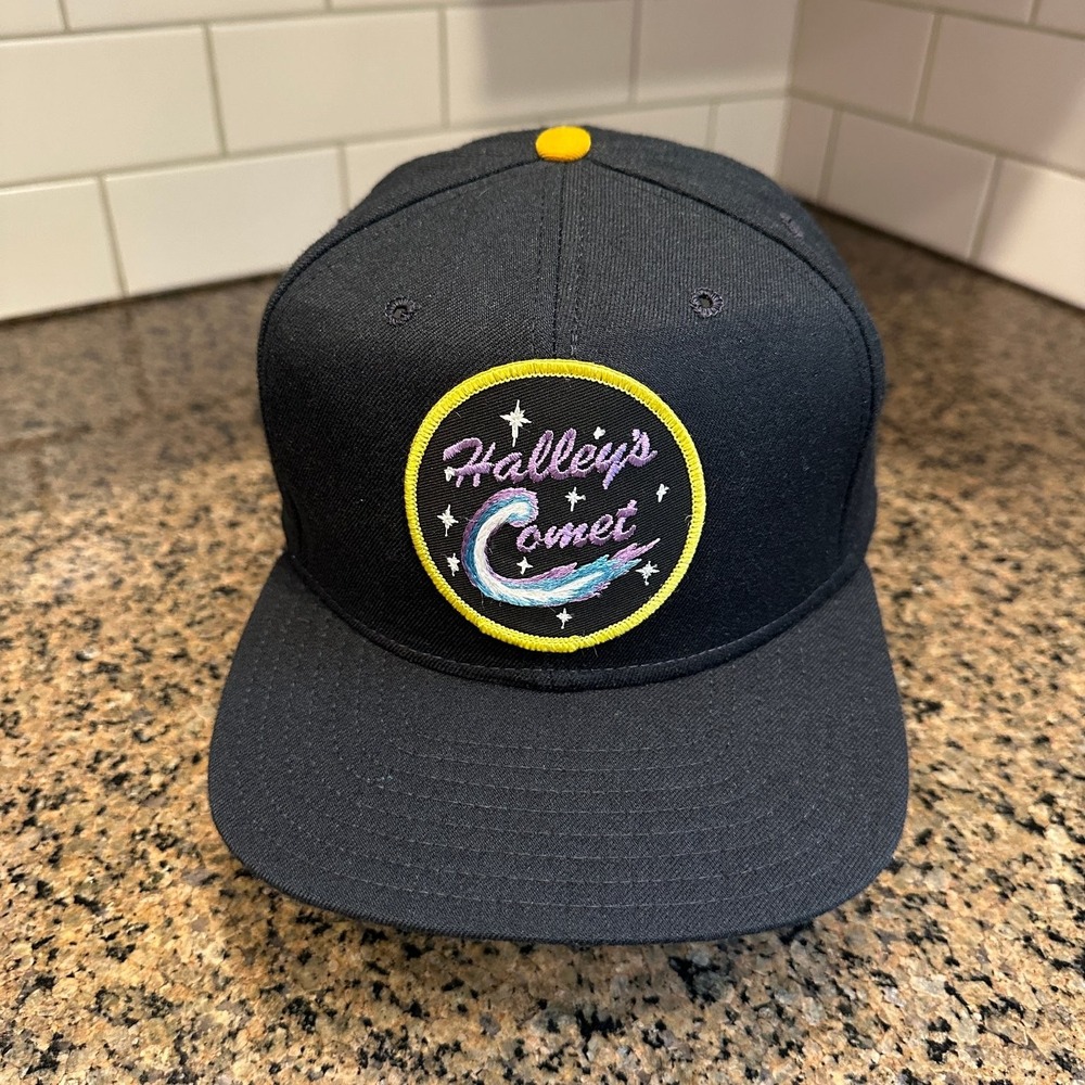 Vtg 1986 New Era Halley's Comet Pro Model Snapback Hat Made in USA Deadstock